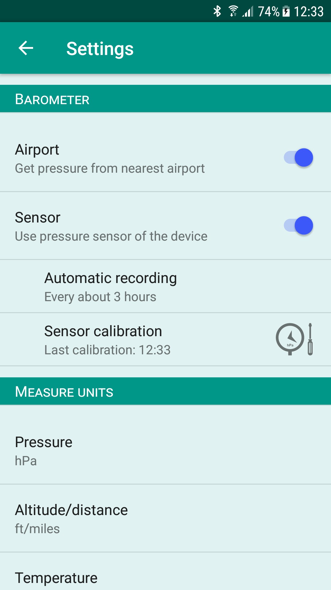 اسکرین شات 6 برنامه Accurate Barometer