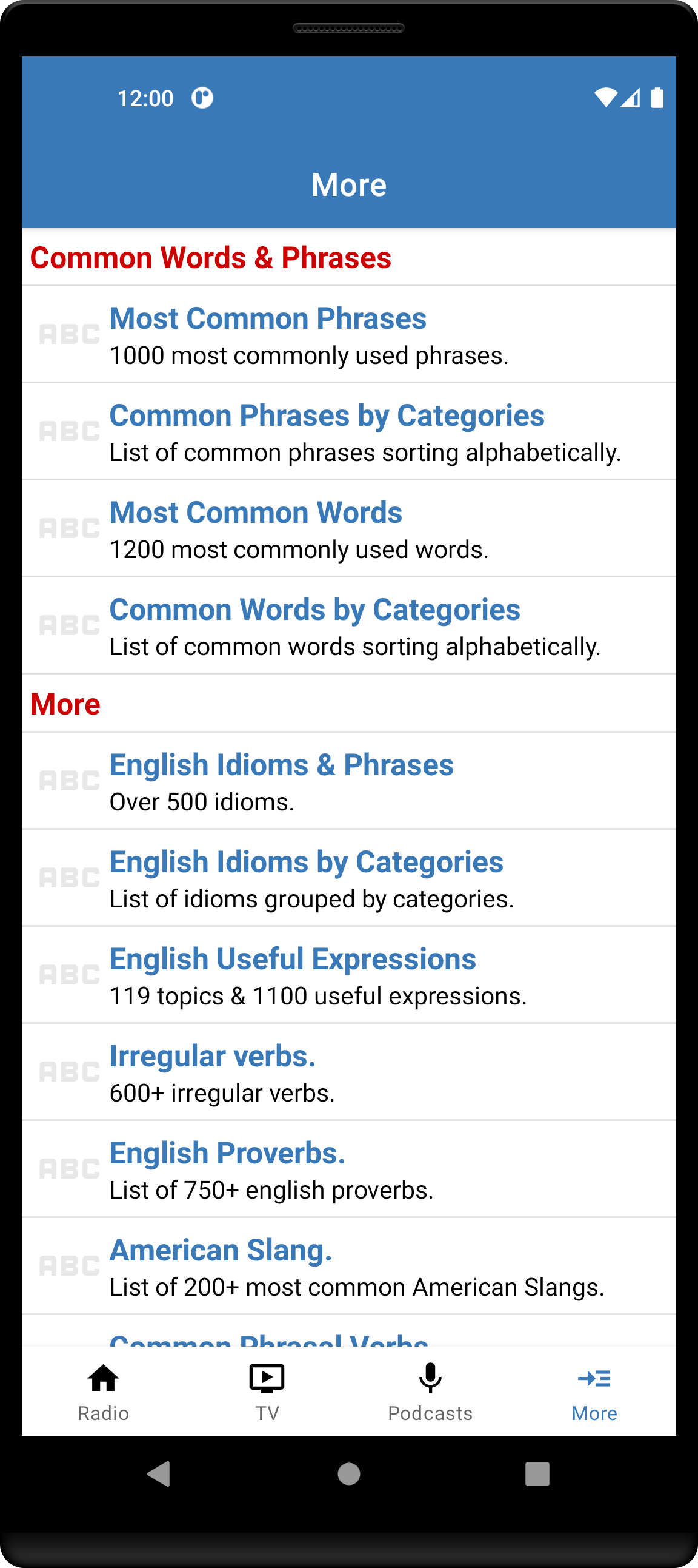 اسکرین شات 8 برنامه American English Podcast