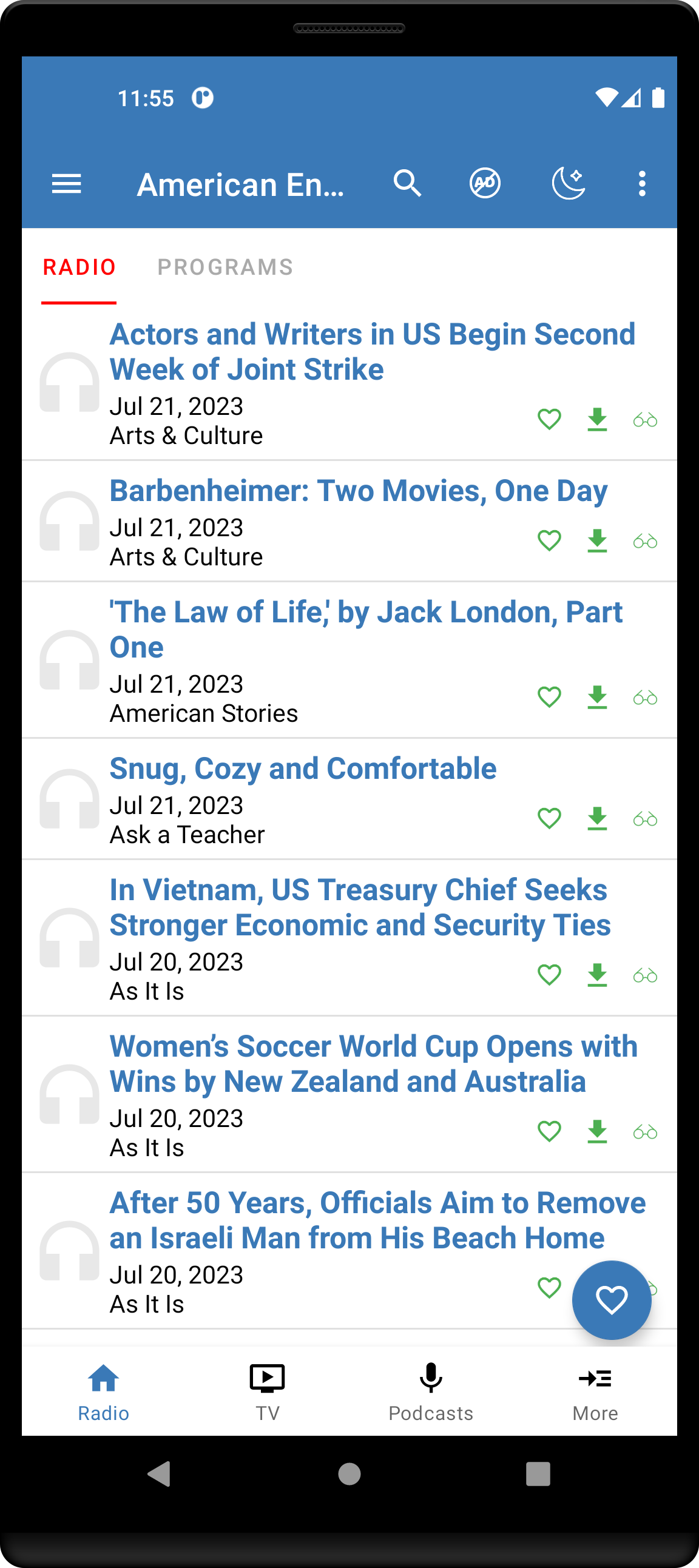 اسکرین شات 1 برنامه American English Podcast