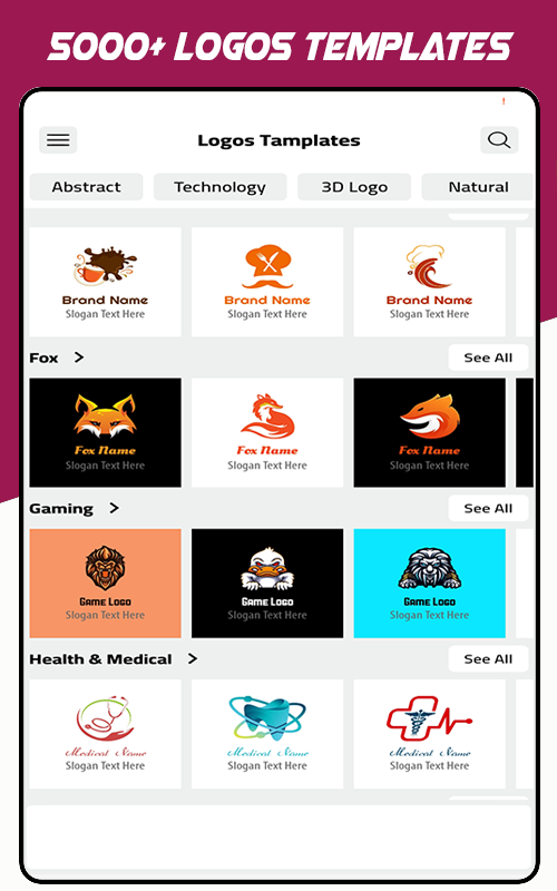 اسکرین شات 2 برنامه Logo Maker - Logo Designer