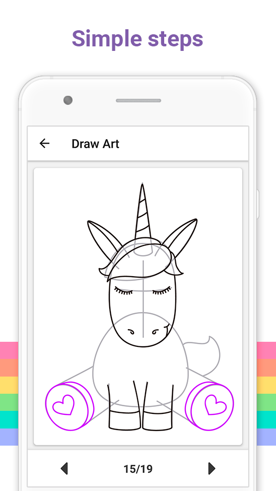 اسکرین شات 4 برنامه Draw Art - How to Draw Kawaii