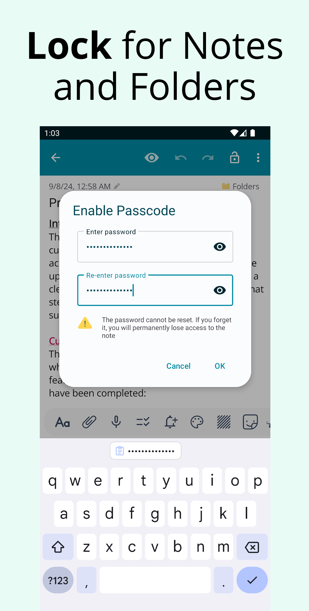 اسکرین شات 5 برنامه Teka Notes: Notepad