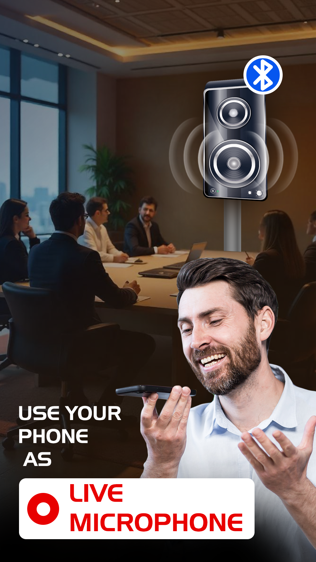 اسکرین شات 1 برنامه MobileMic To Bluetooth Speaker