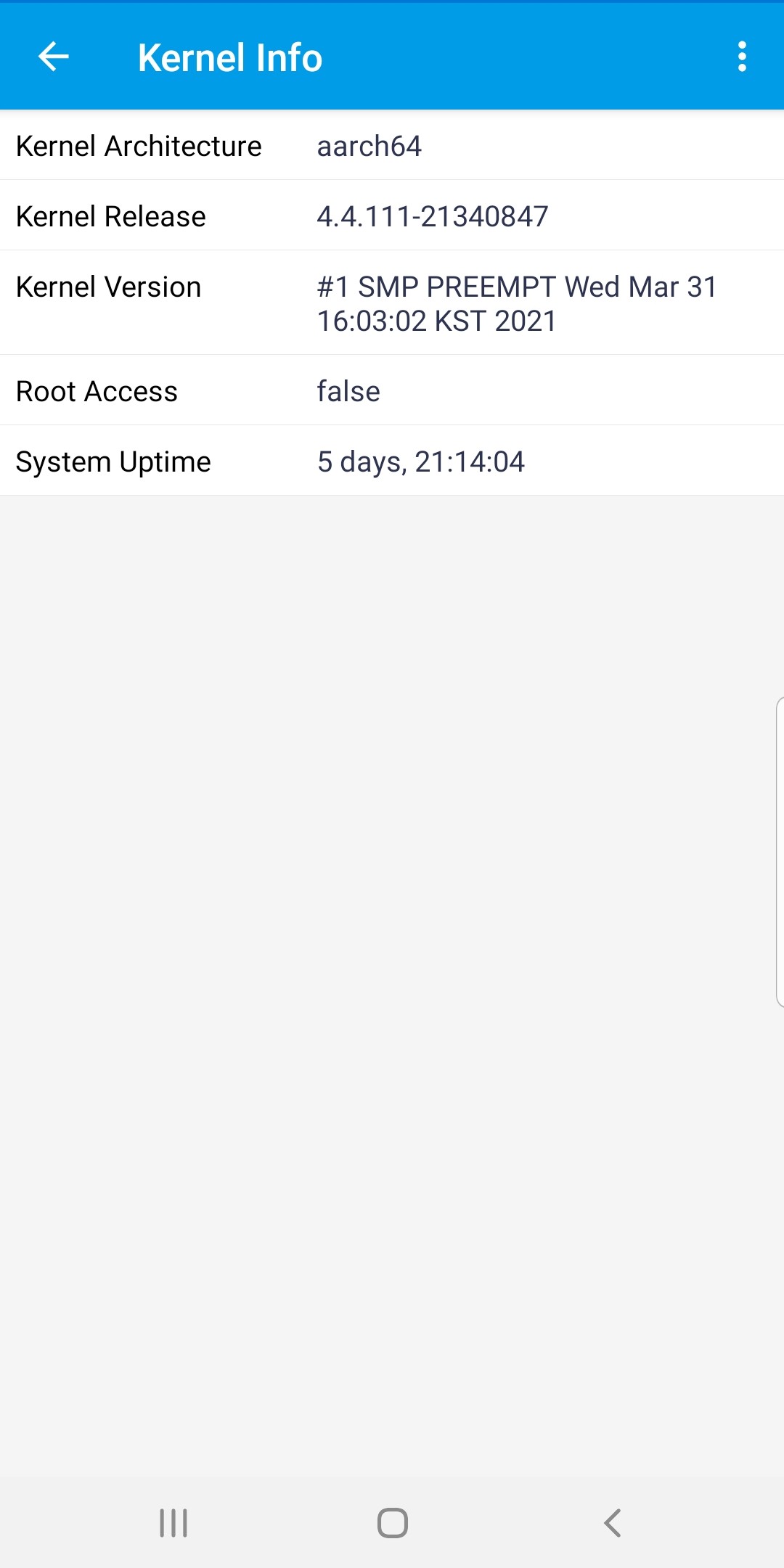 اسکرین شات 3 برنامه Android System Info