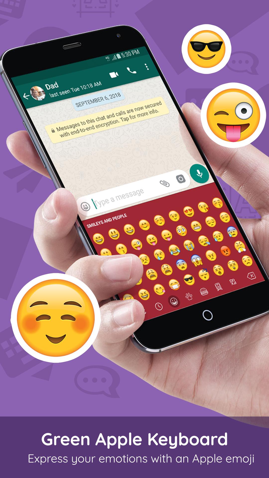 اسکرین شات 6 برنامه Green Apple Keyboard