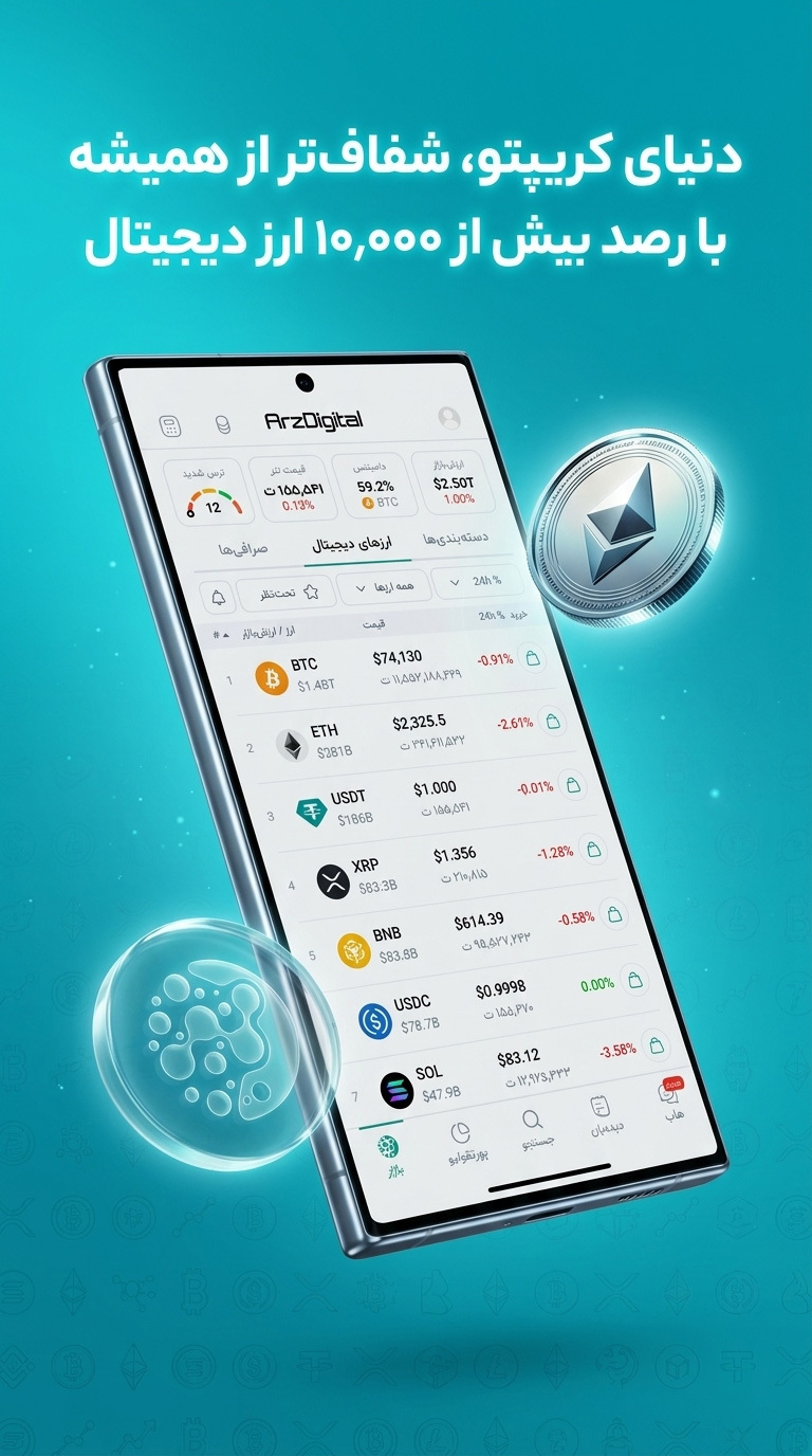 اسکرین شات 1 برنامه ‏‏ارزدیجیتال: قیمت، خبر و تحلیل ارزها