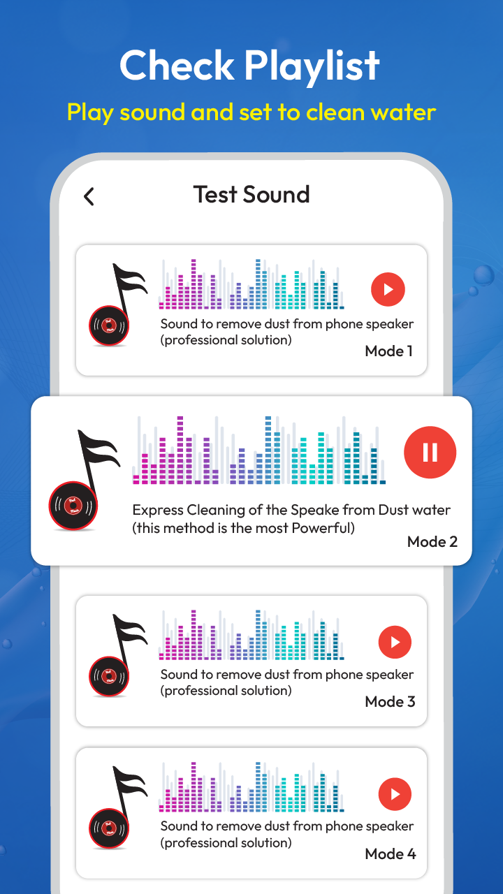اسکرین شات 5 برنامه Speaker Cleaner - Remove Water