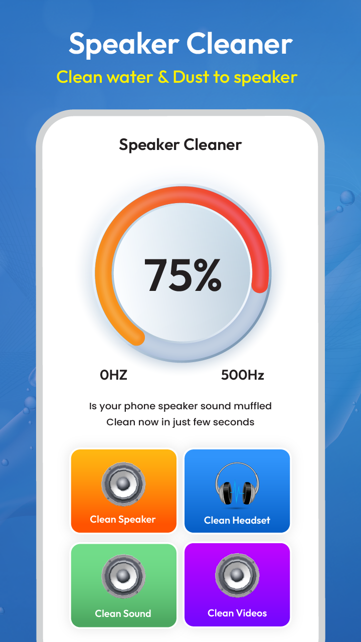 اسکرین شات 2 برنامه Speaker Cleaner - Remove Water
