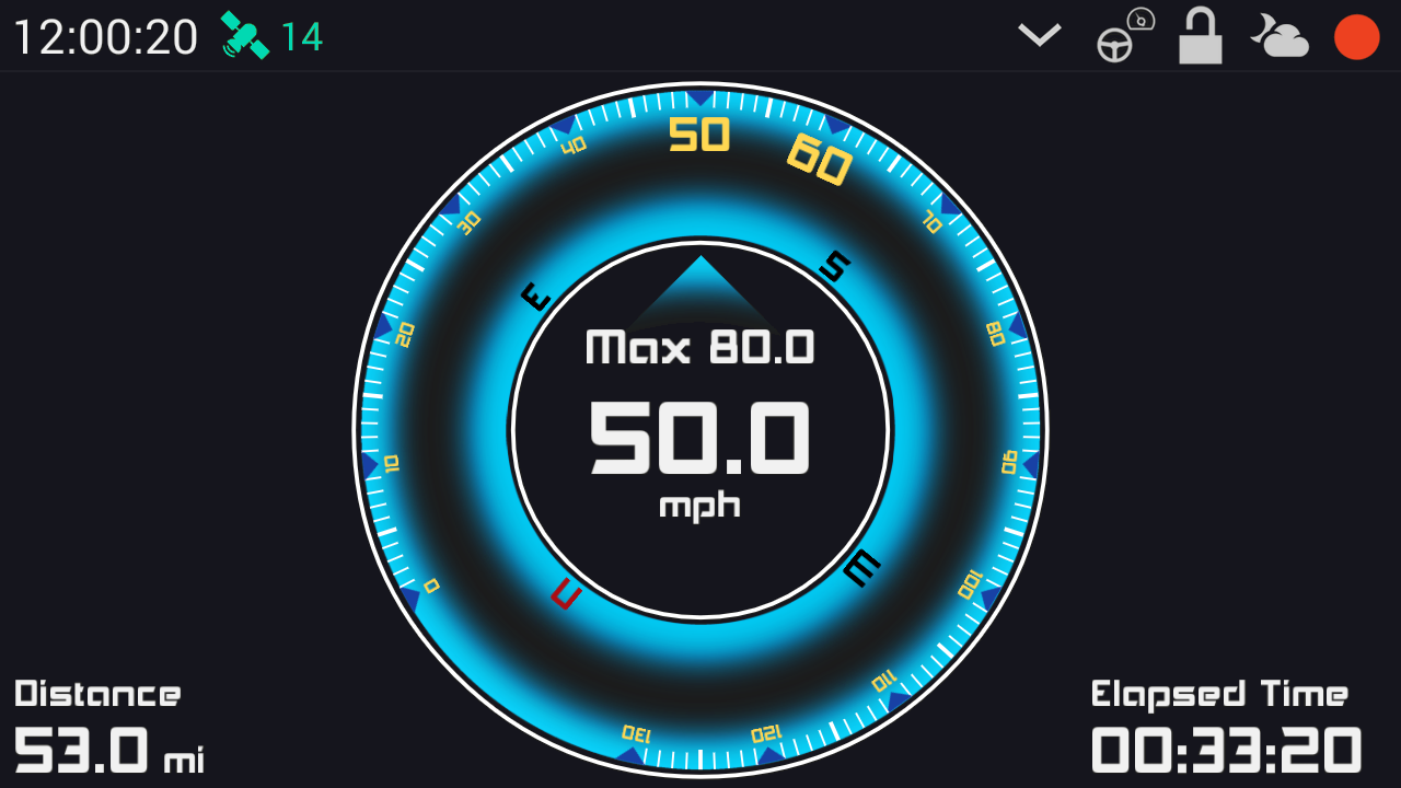 اسکرین شات 4 برنامه GPS HUD Speedometer