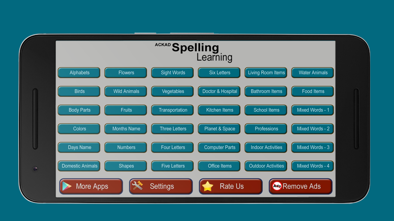 اسکرین شات 1 برنامه A Spelling Learning