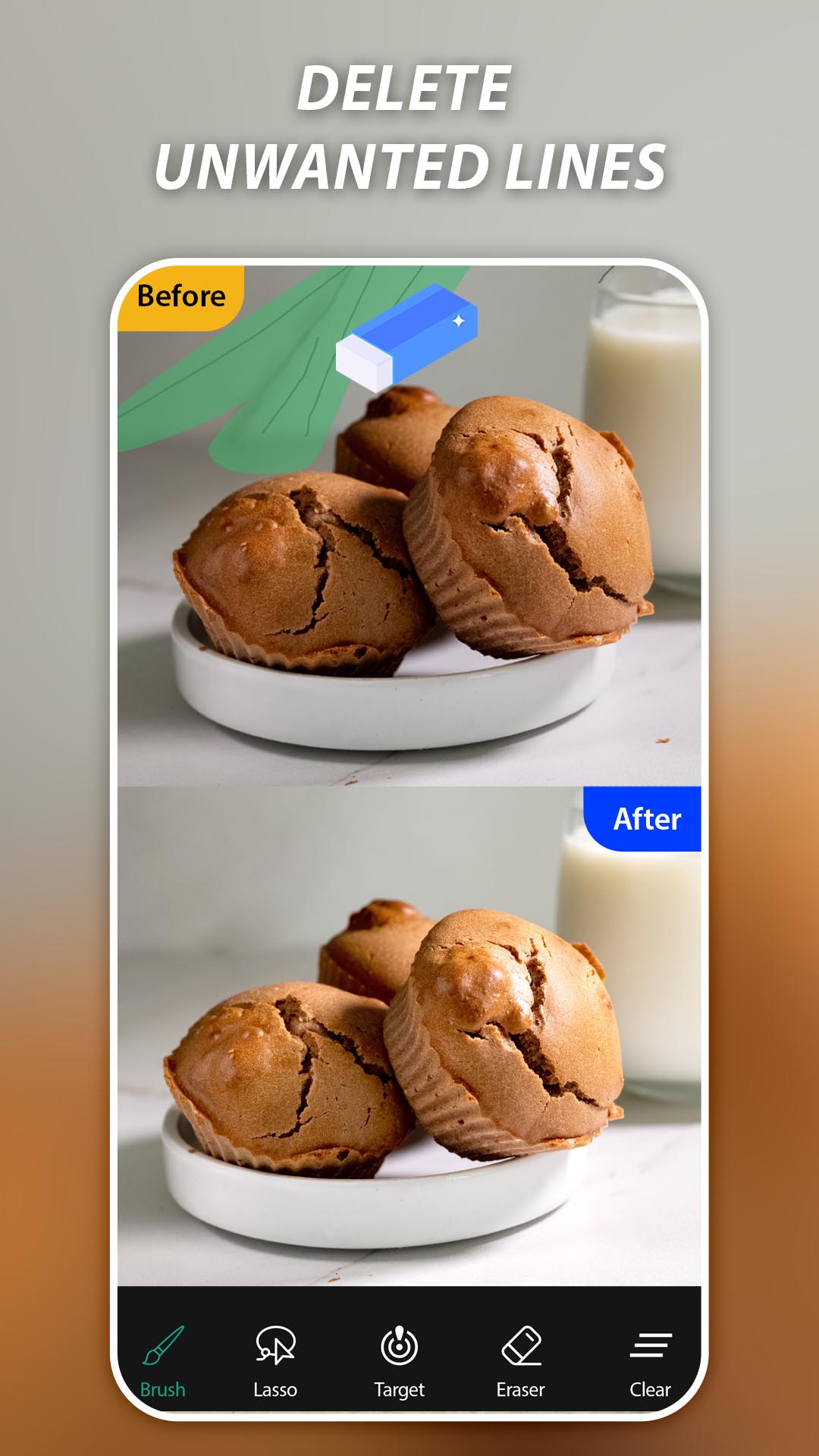 اسکرین شات 3 برنامه AI Remove Objects, Retouch