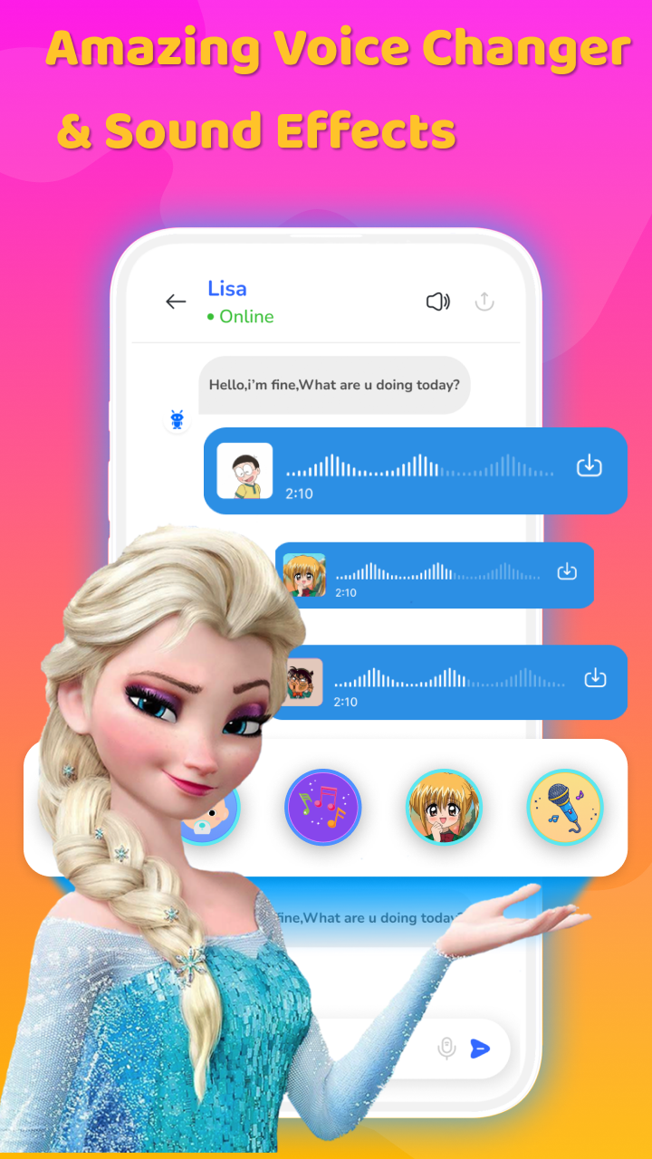 اسکرین شات 8 برنامه Voice Changer Sound Effects