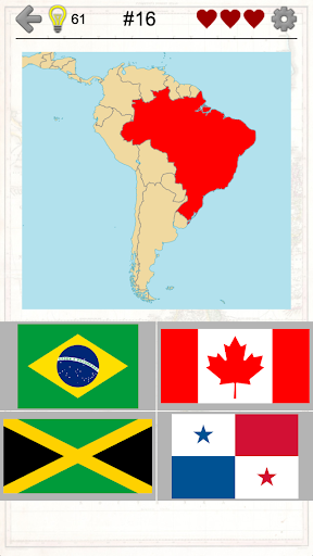 اسکرین شات 6 بازی American Countries and Caribbean: Flags, Maps Quiz