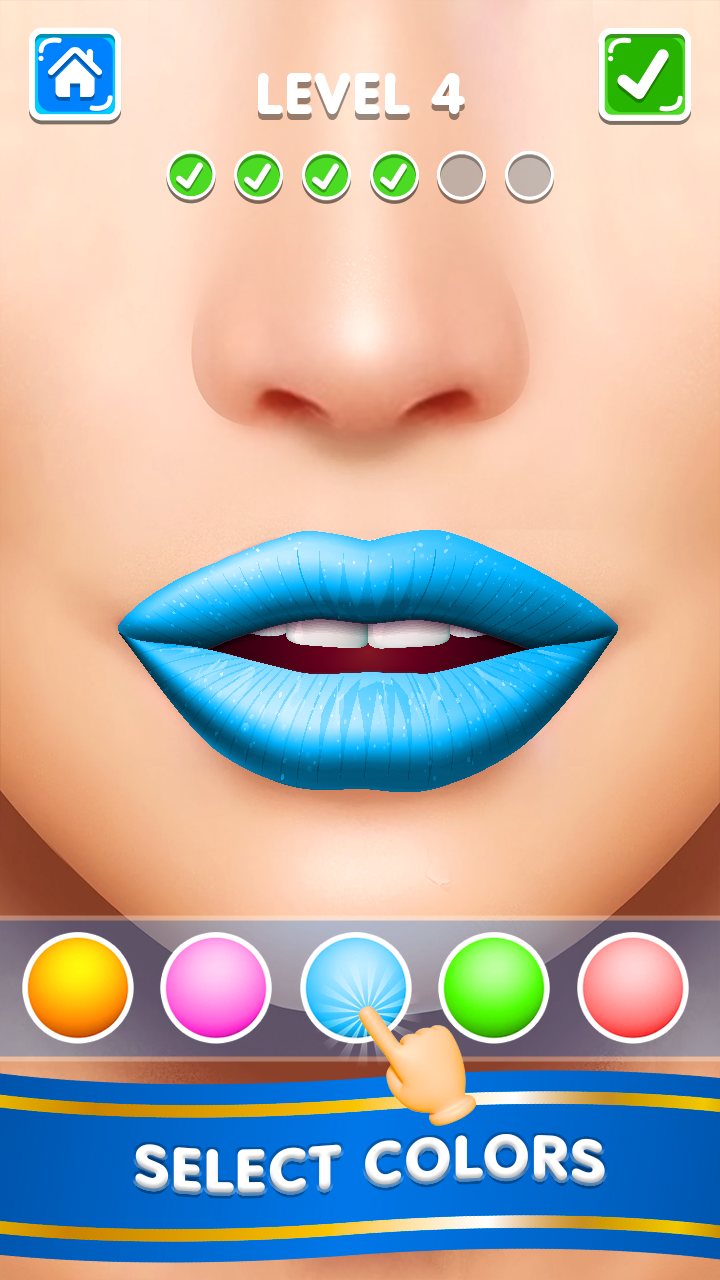 اسکرین شات 5 بازی Lip Art Lipstick: Makeup games