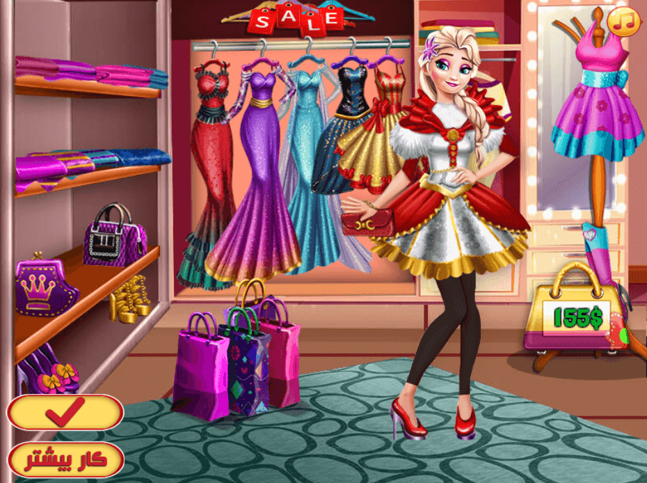 اسکرین شات 4 بازی بازی دخترانه السا و خرید لباس