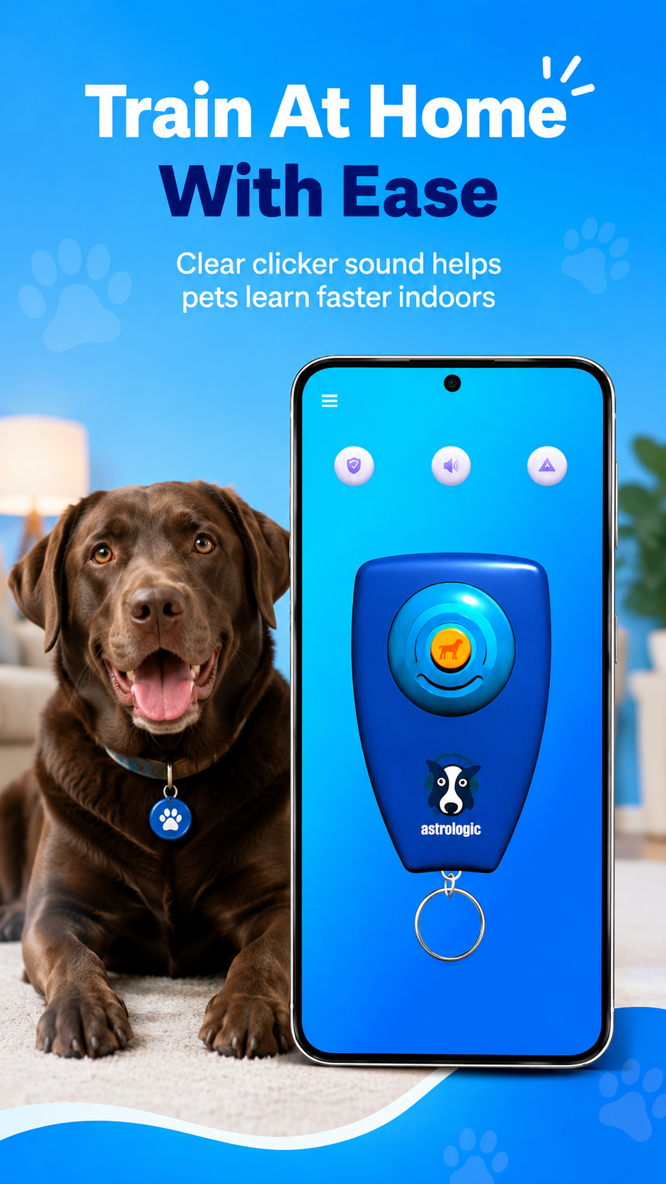 اسکرین شات 3 برنامه Dog Clicker Training 3D