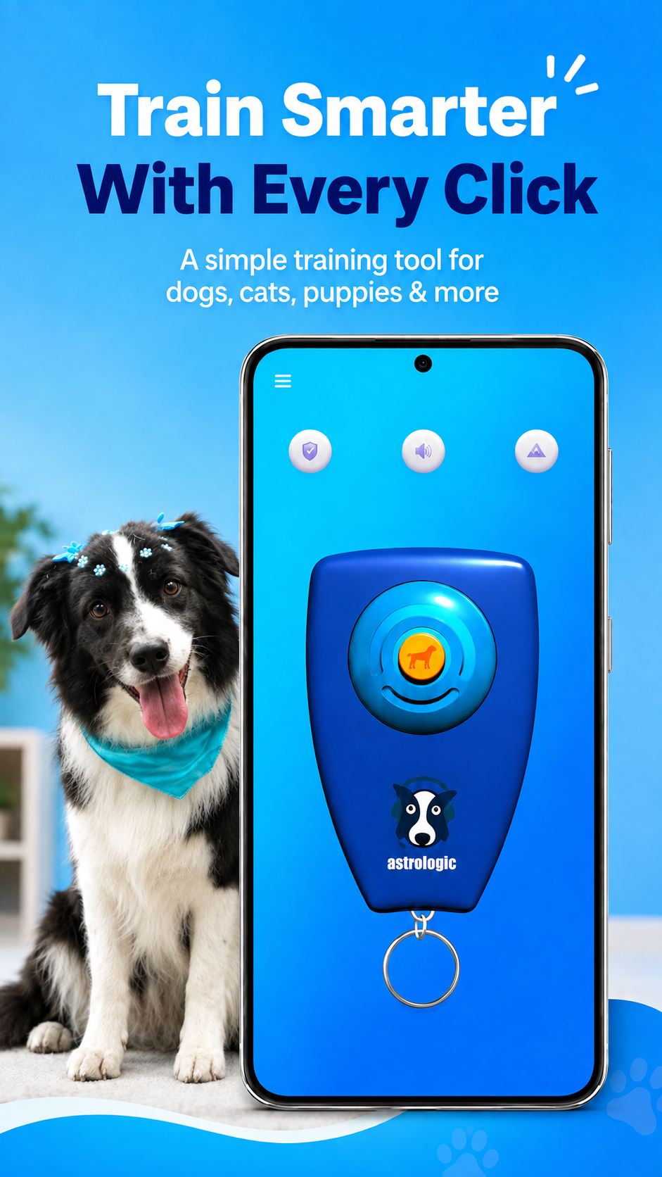 اسکرین شات 1 برنامه Dog Clicker Training 3D
