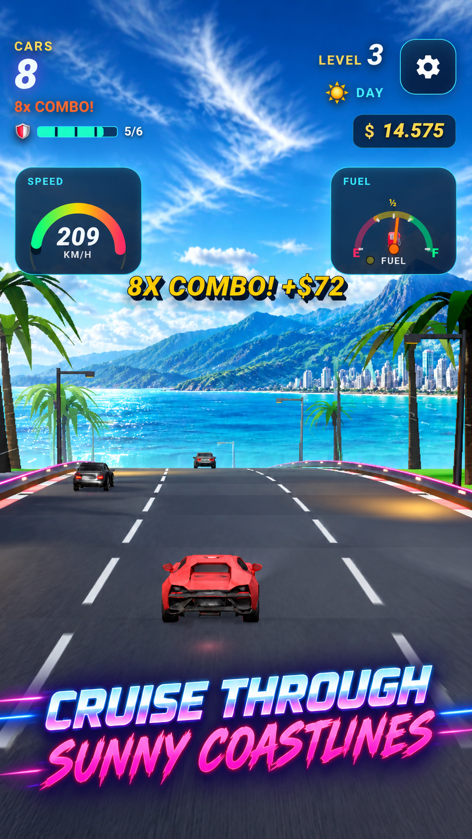 اسکرین شات 1 بازی Retro Road Racer - Car Racing