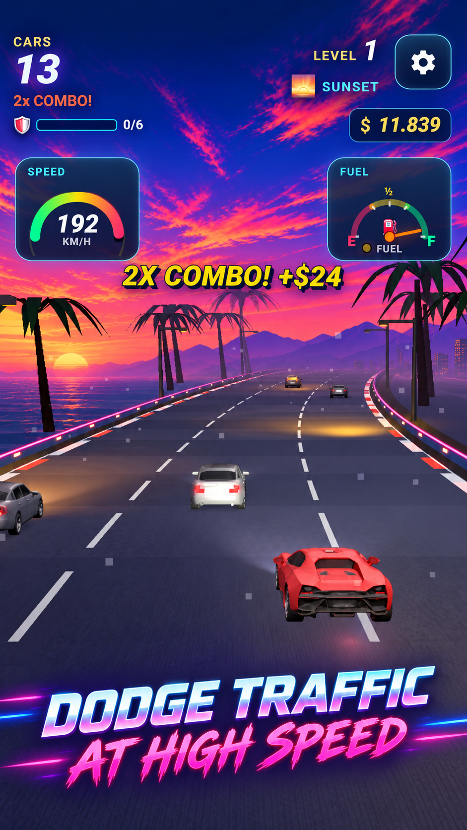 اسکرین شات 2 بازی Retro Road Racer - Car Racing
