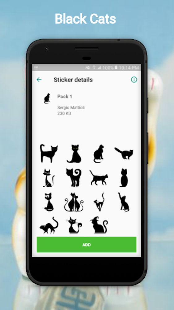 اسکرین شات 6 برنامه Cat Stickers For WhatsApp
