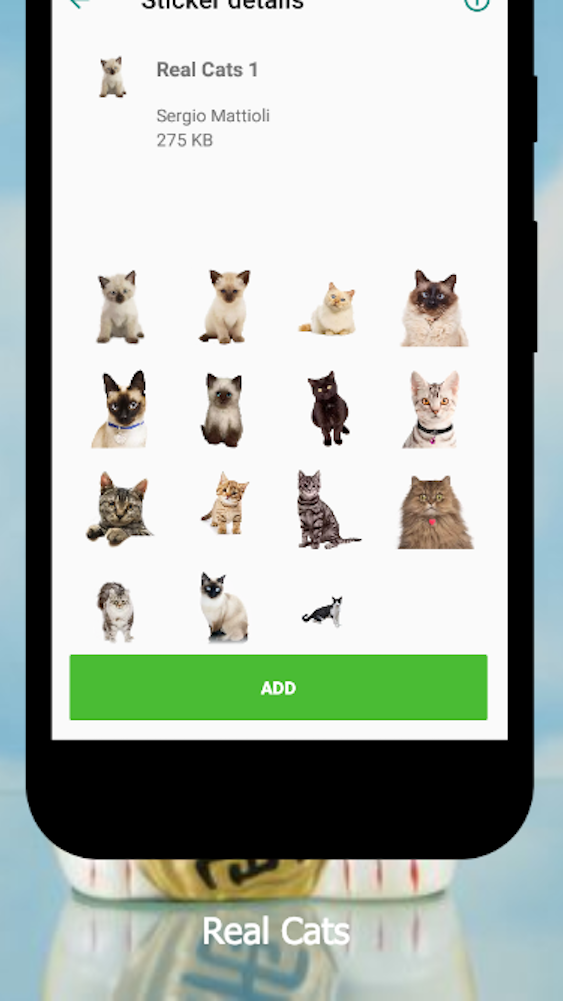 اسکرین شات 2 برنامه Cat Stickers For WhatsApp