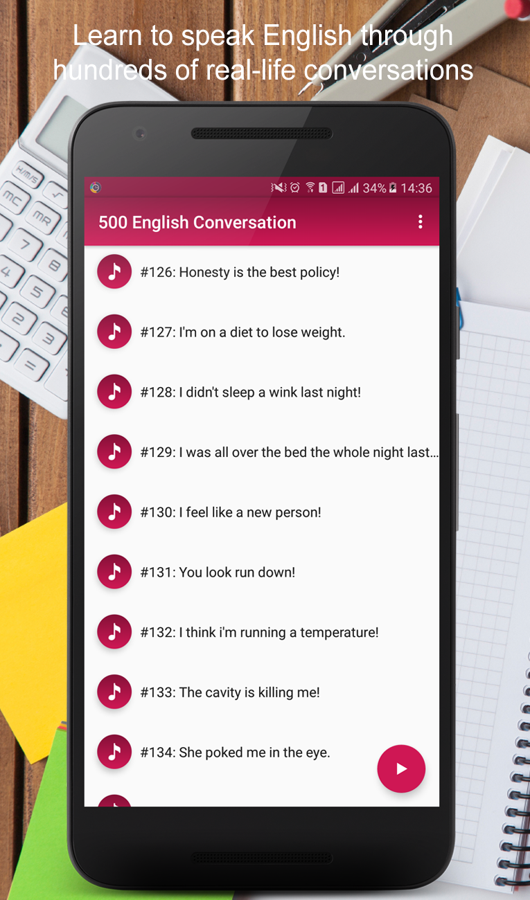 اسکرین شات 2 برنامه English Conversation