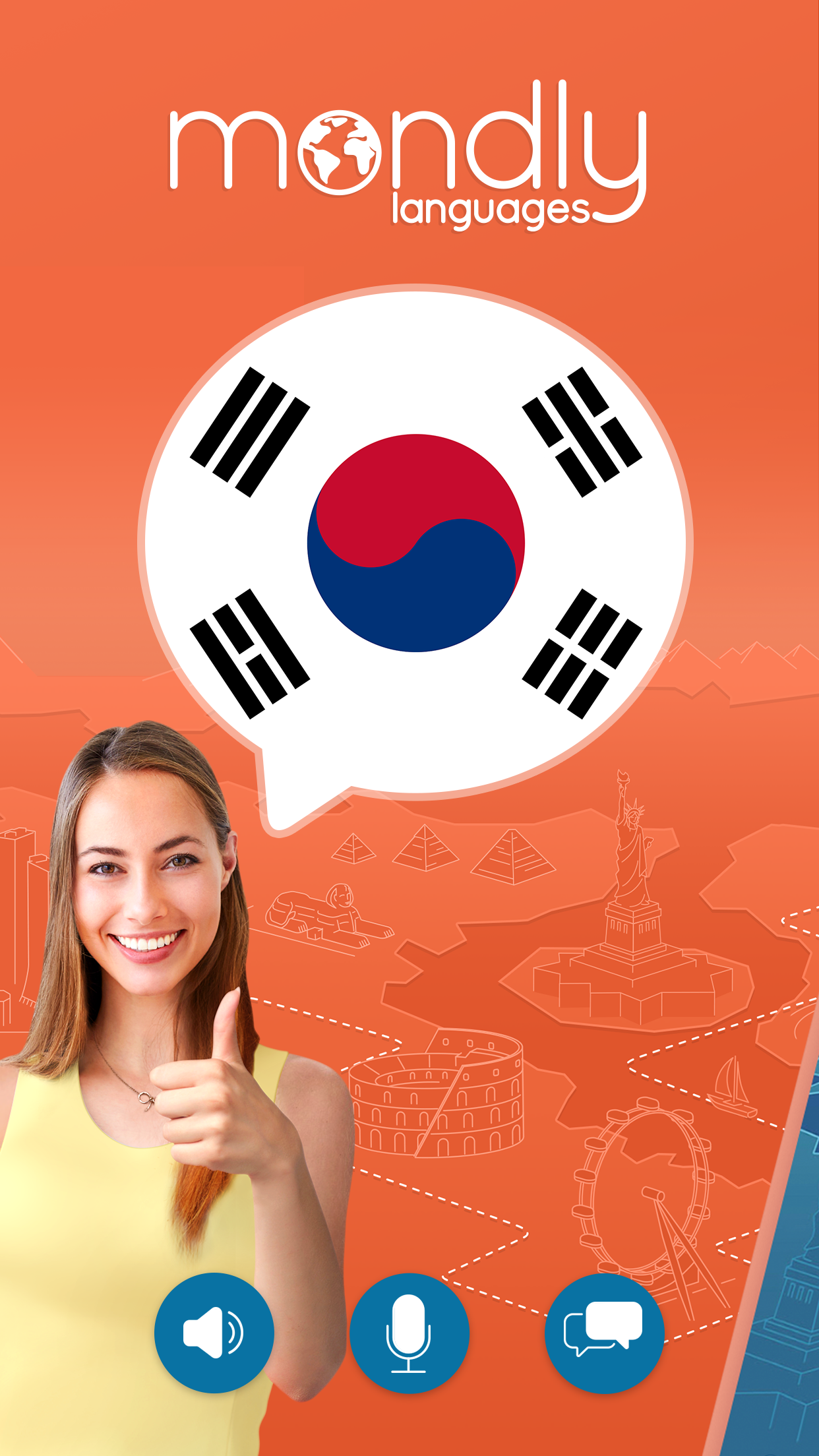 اسکرین شات 1 برنامه Learn Korean. Speak Korean