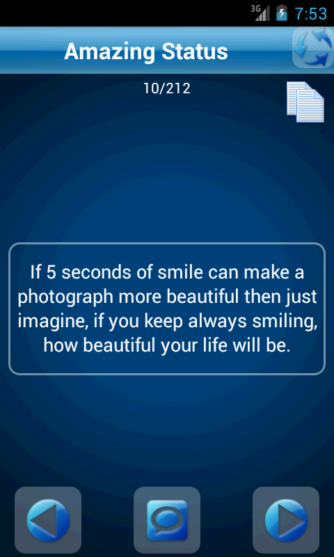 اسکرین شات 3 برنامه Status Quotes Collection