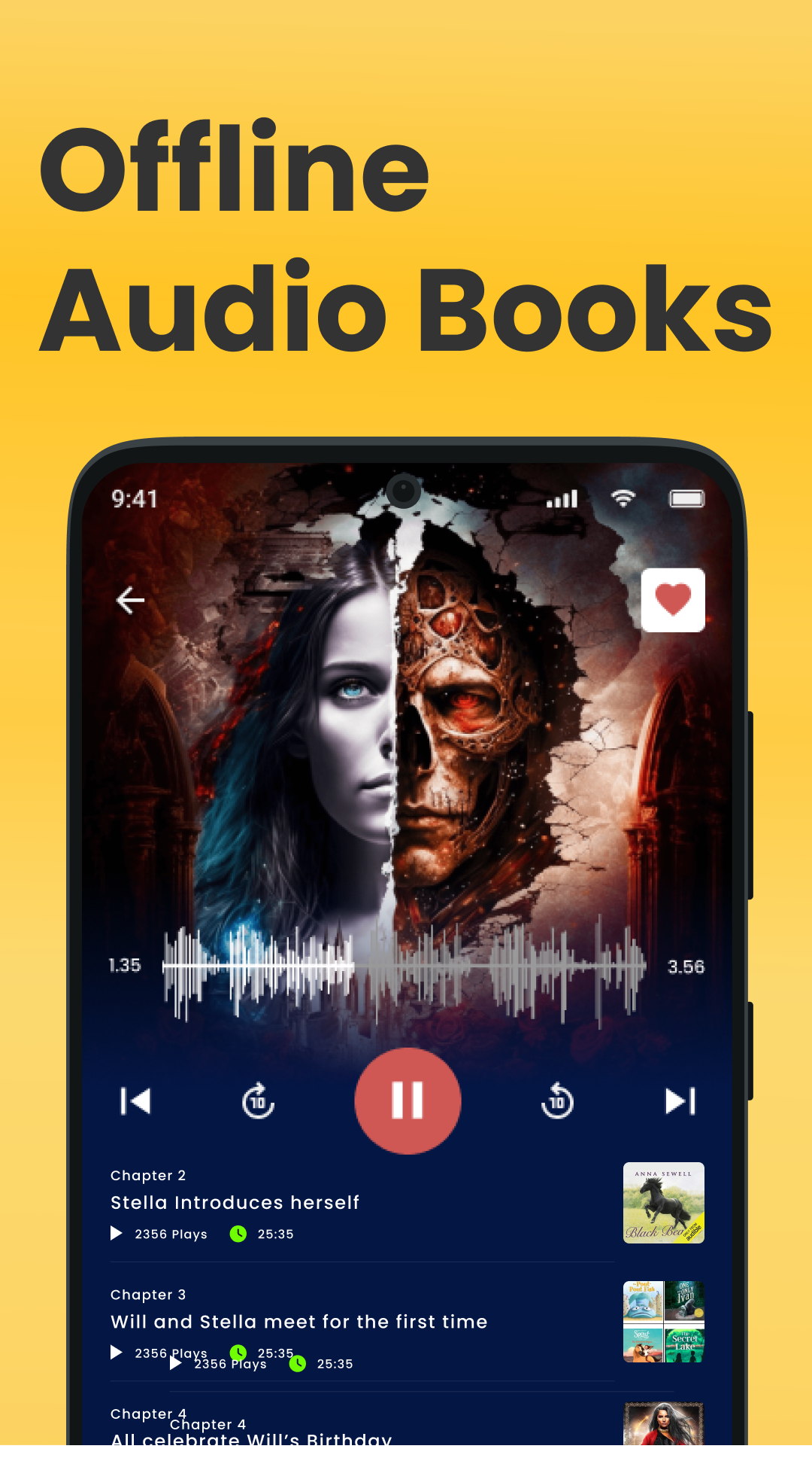 اسکرین شات 5 برنامه Audio Books App - Stories