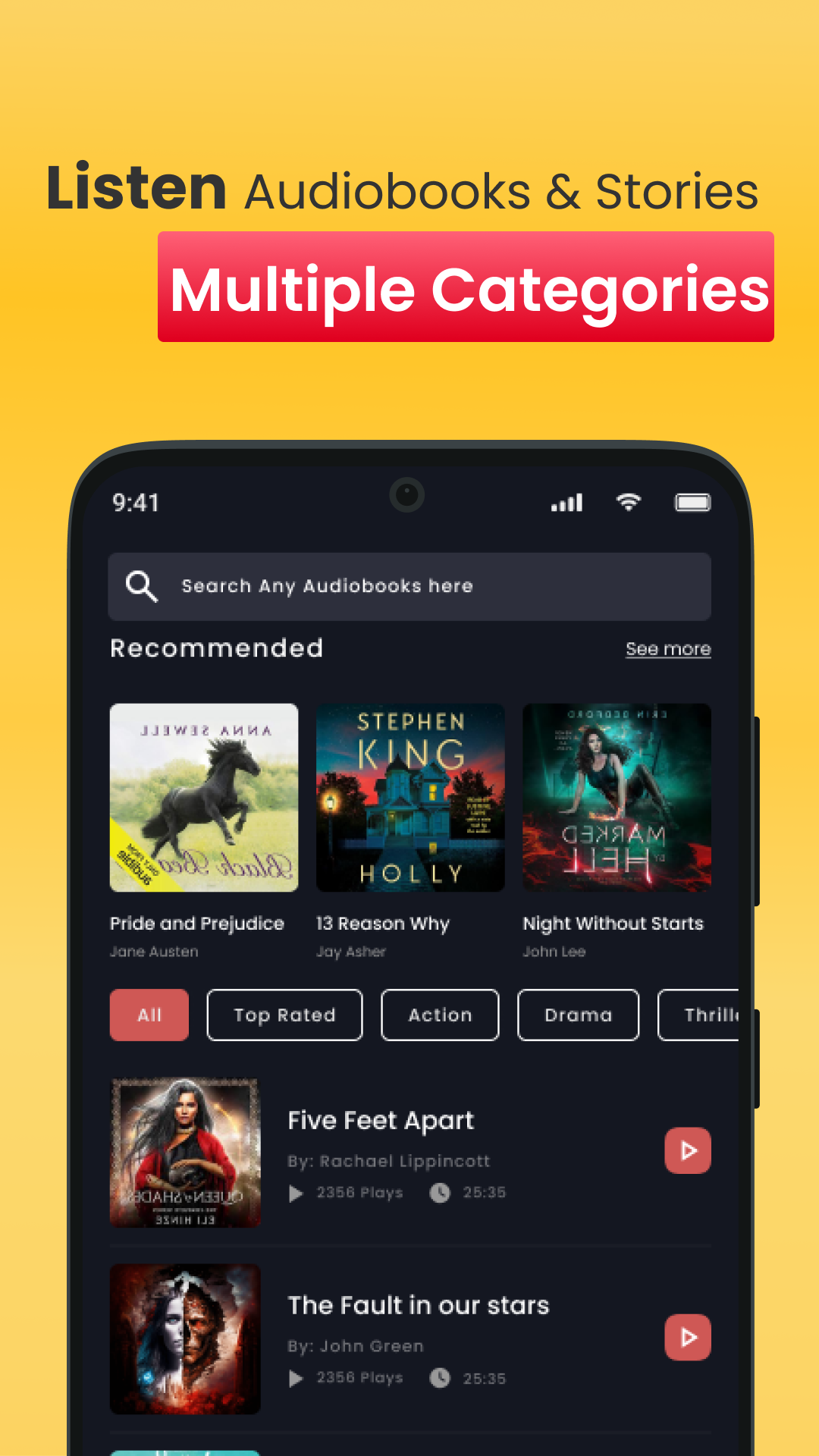 اسکرین شات 6 برنامه Audio Books App - Stories