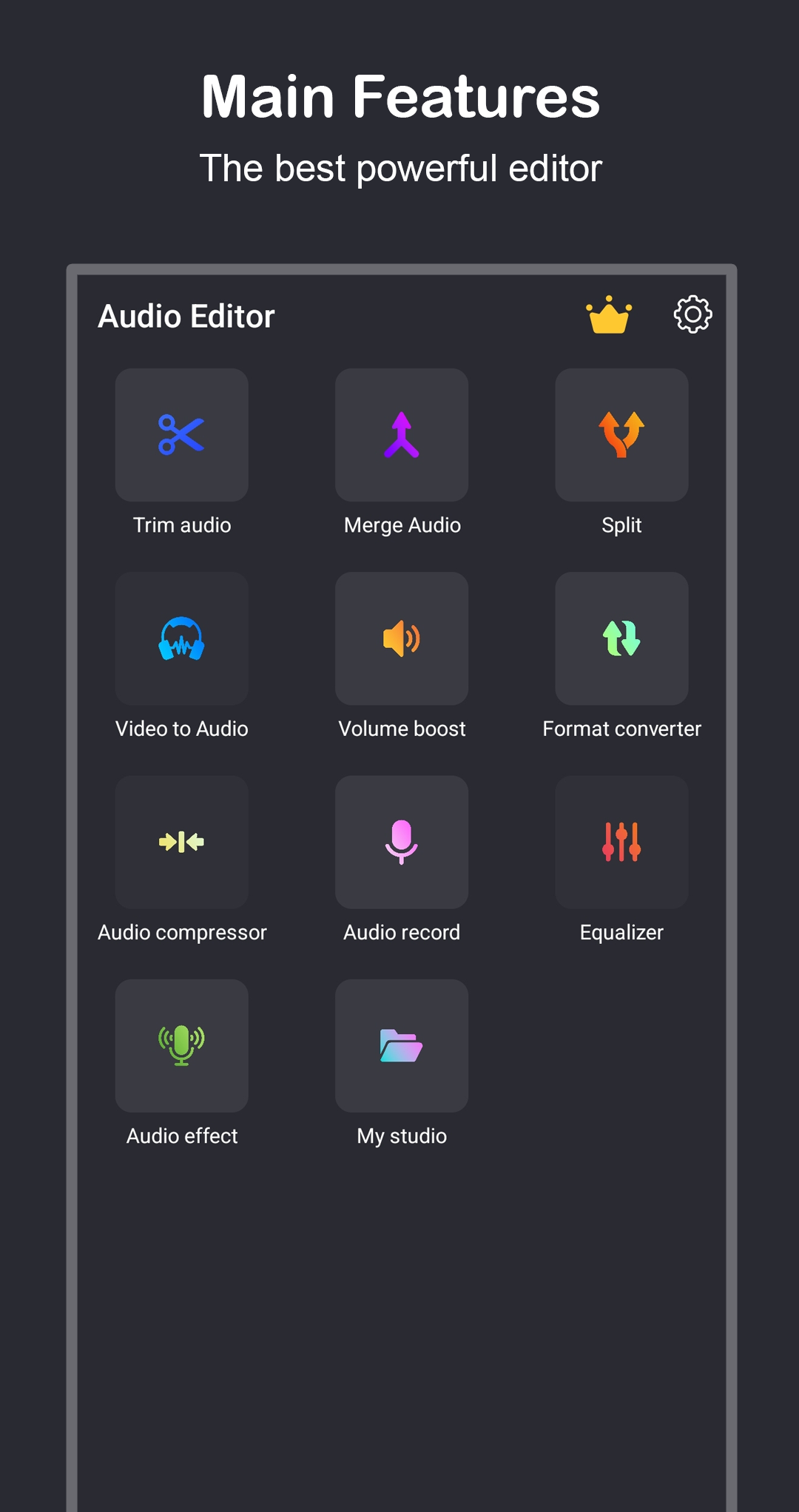 اسکرین شات 1 برنامه Audio Editor and Music Editor