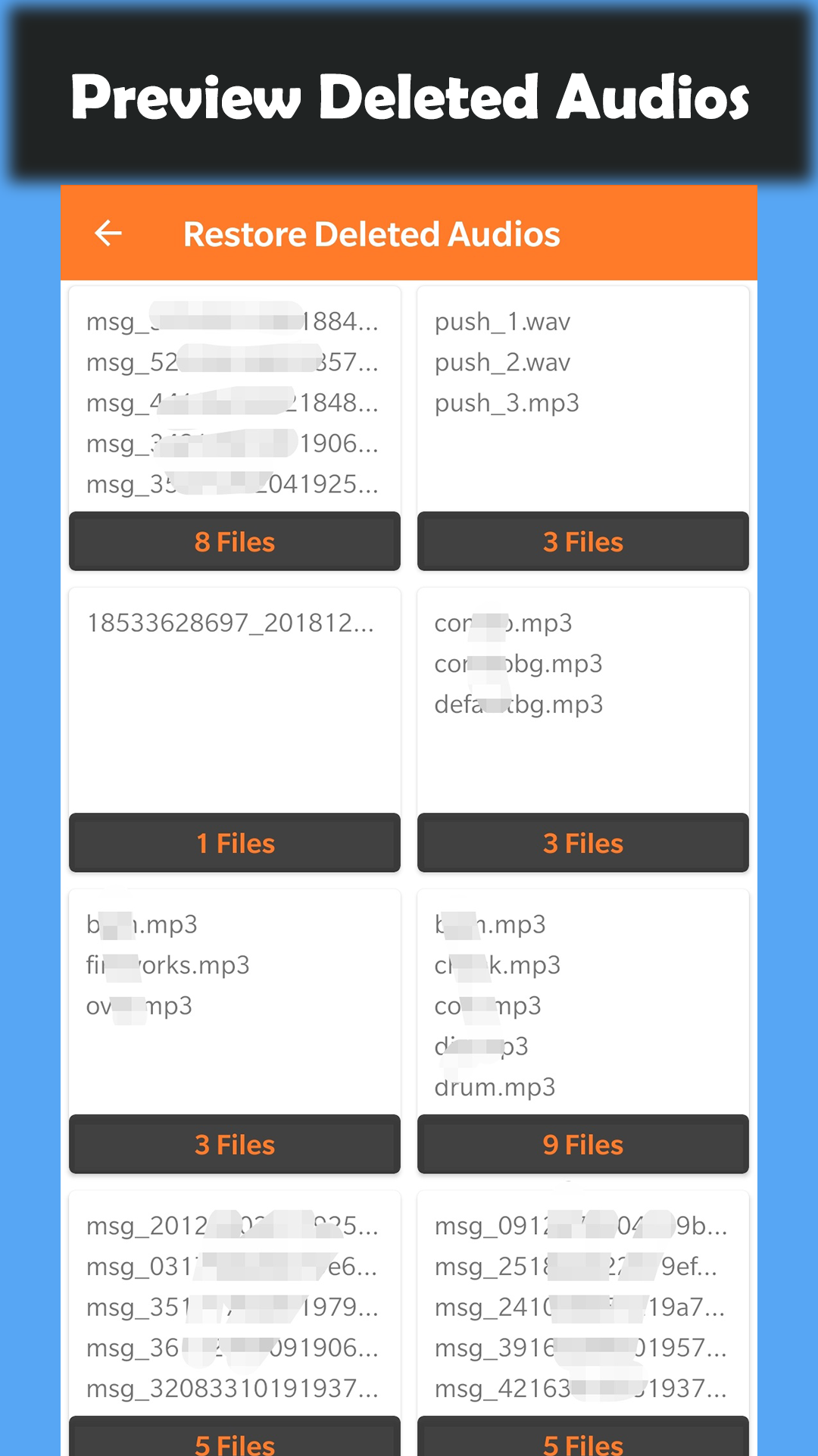 اسکرین شات 3 برنامه Deleted Audio Recovery