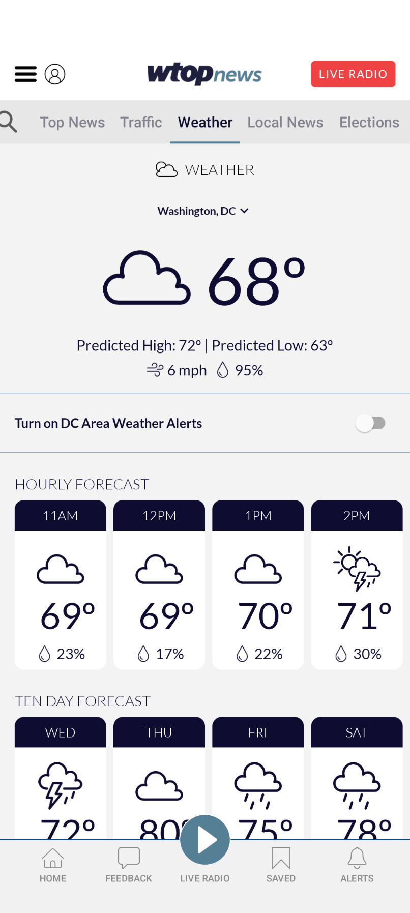 اسکرین شات 4 برنامه WTOP News: DC, MD and VA News