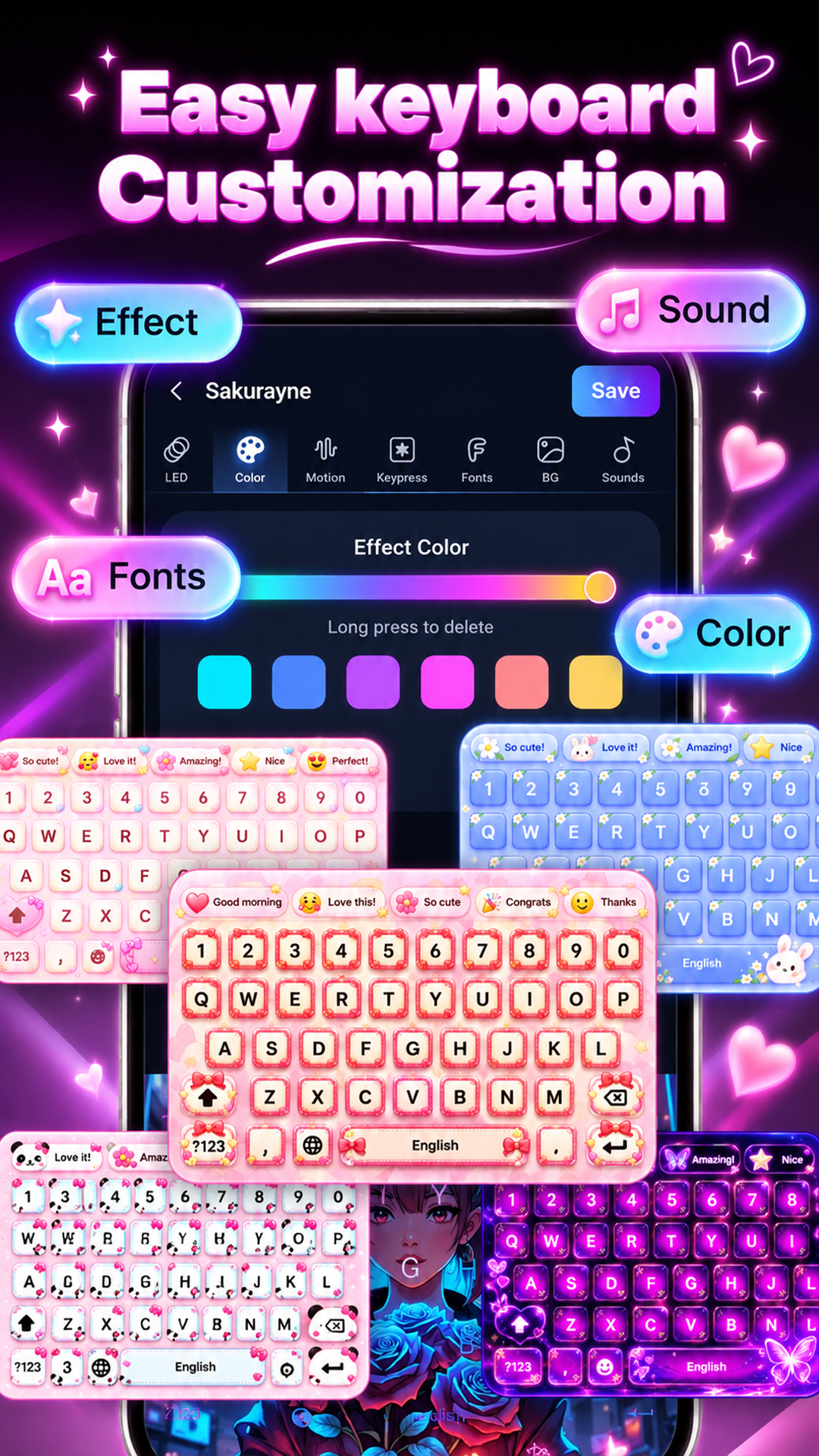 اسکرین شات 3 برنامه RGB & LED Keyboard - xBoard