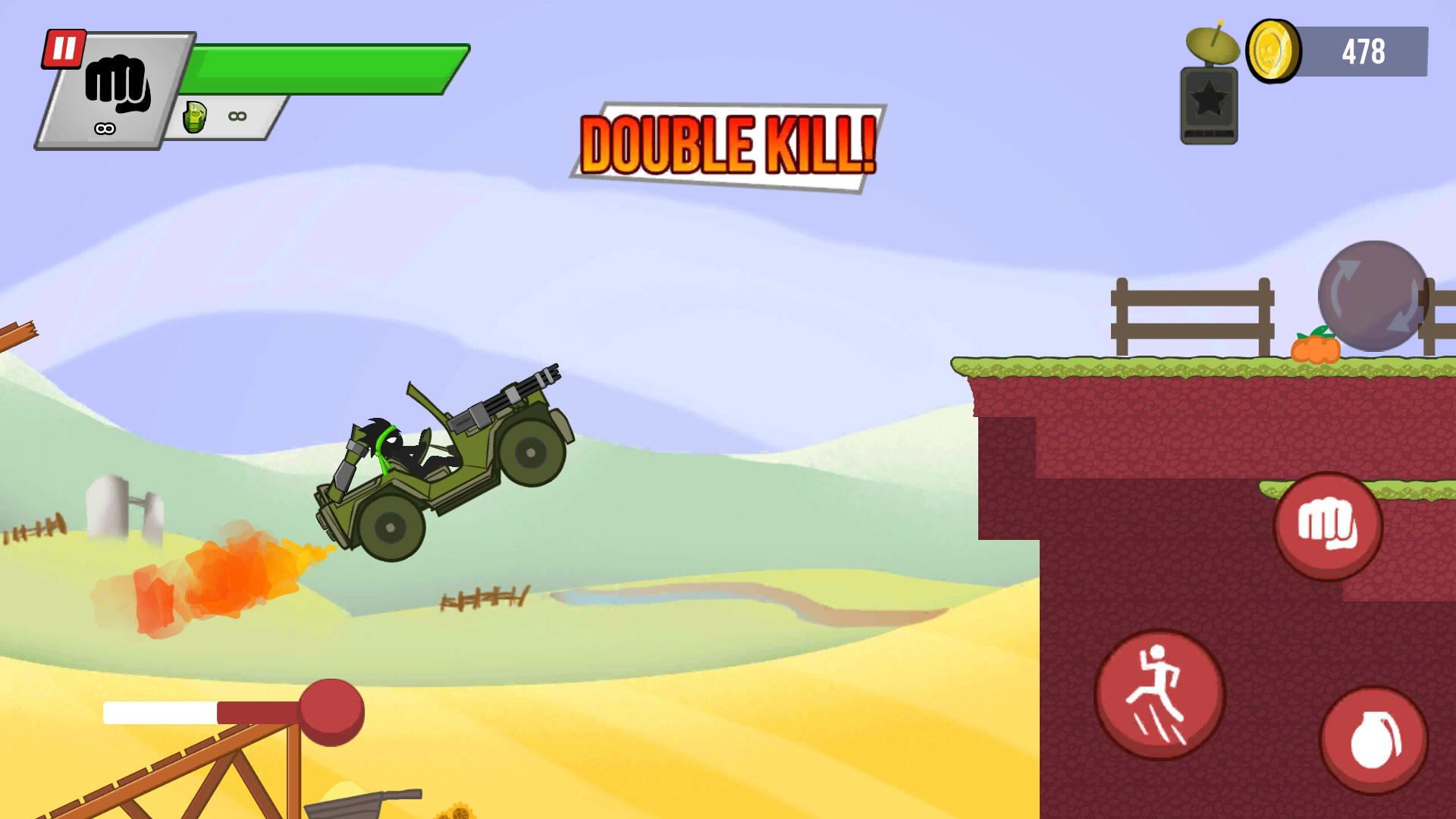 اسکرین شات 2 بازی Stick vs Zombies: Platformer