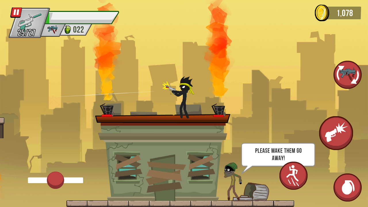 اسکرین شات 6 بازی Stick vs Zombies: Platformer
