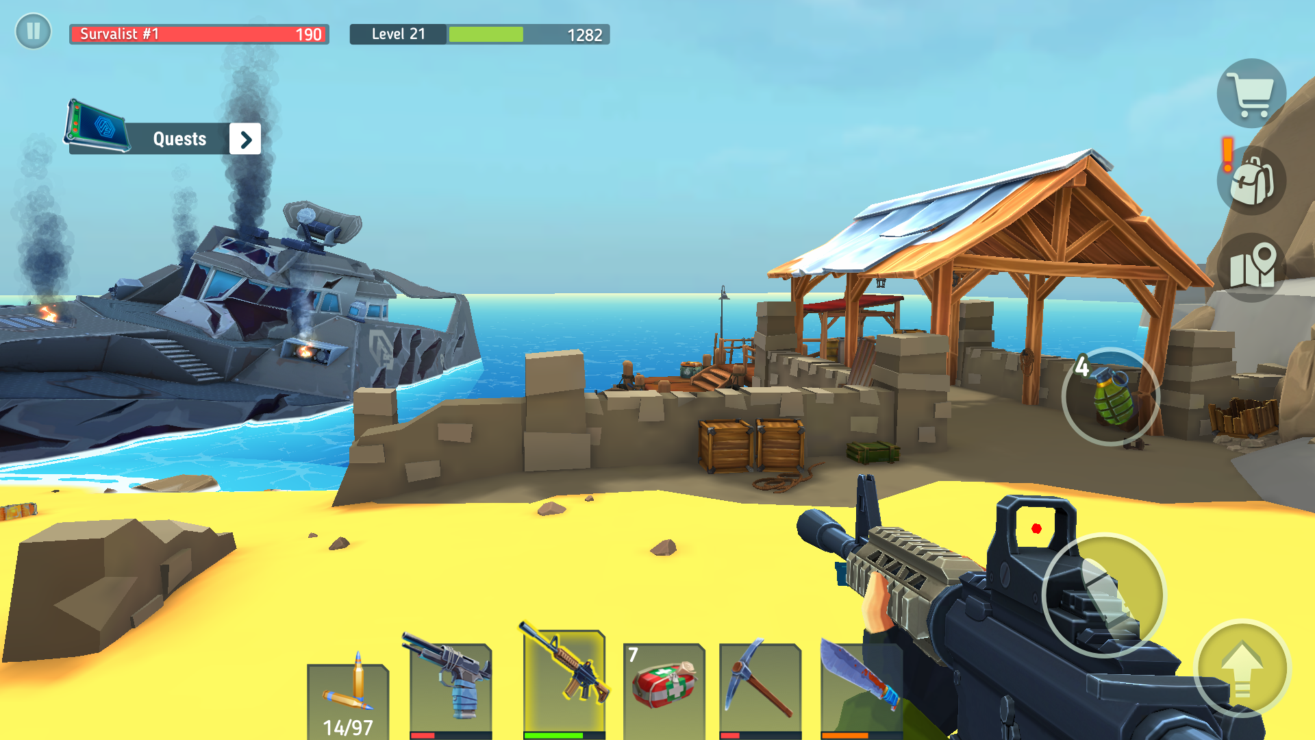 اسکرین شات 2 بازی TEGRA: Zombie survival island