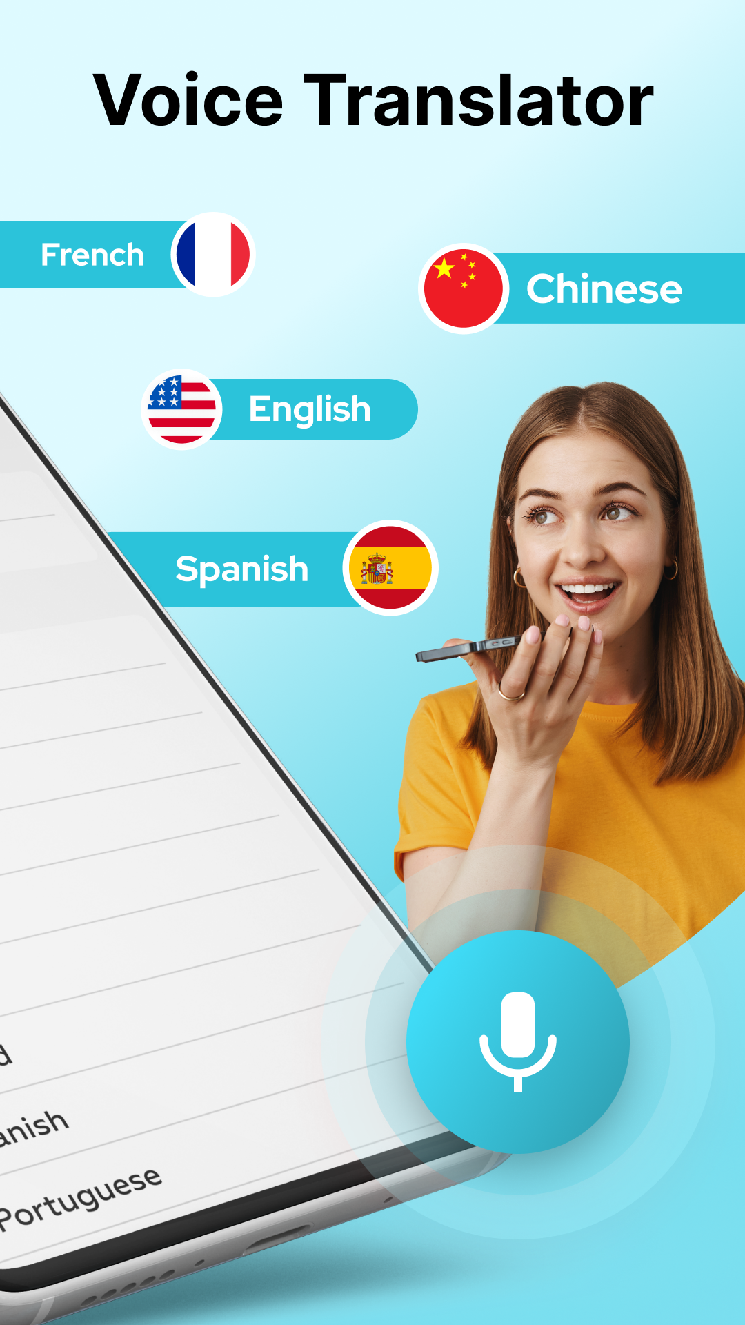 اسکرین شات 2 برنامه AI Voice Translator: Translate