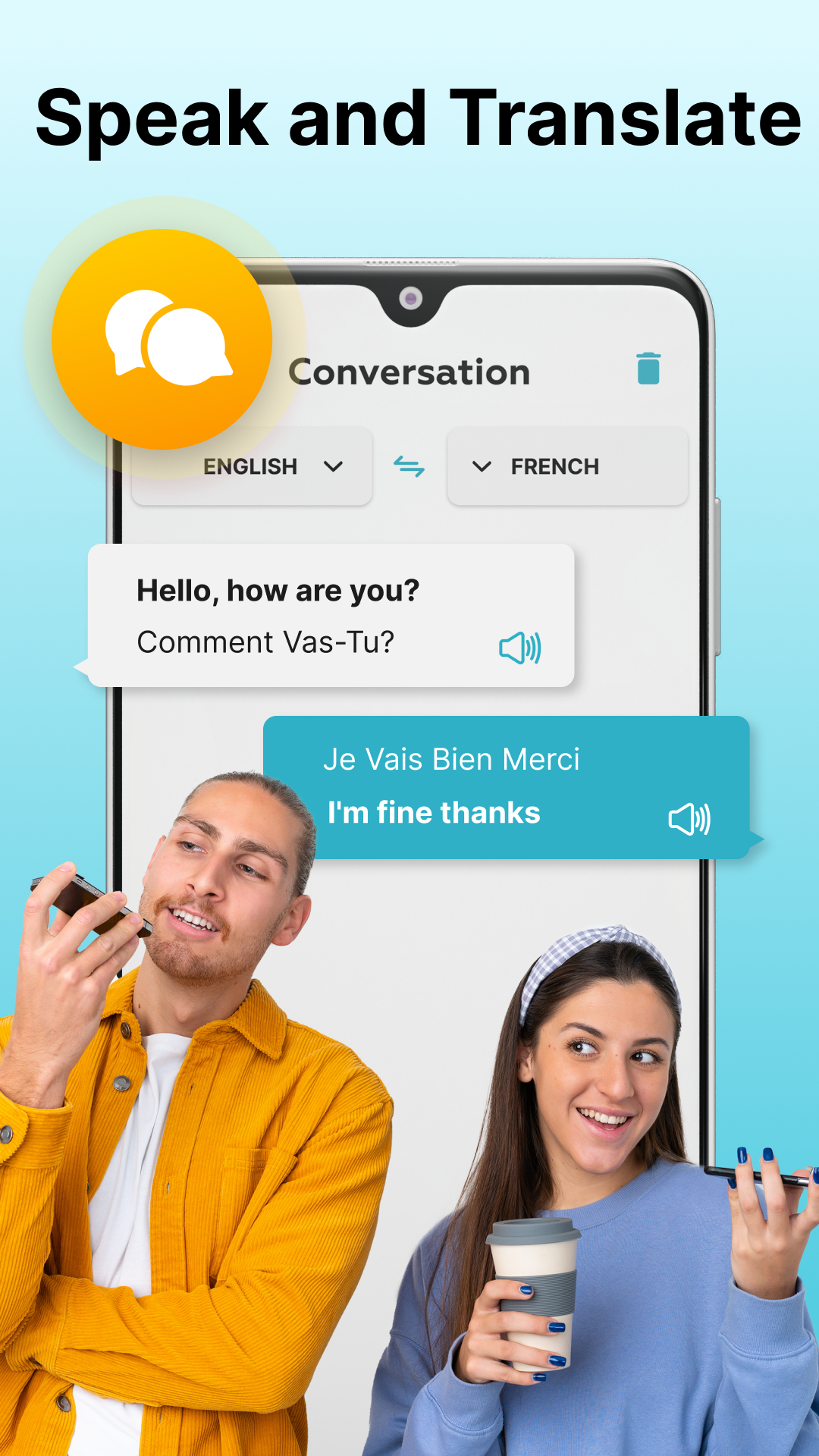 اسکرین شات 4 برنامه AI Voice Translator: Translate