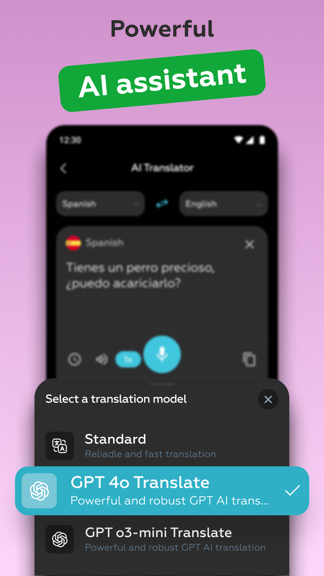 اسکرین شات 4 برنامه AI Voice Translator: Translate