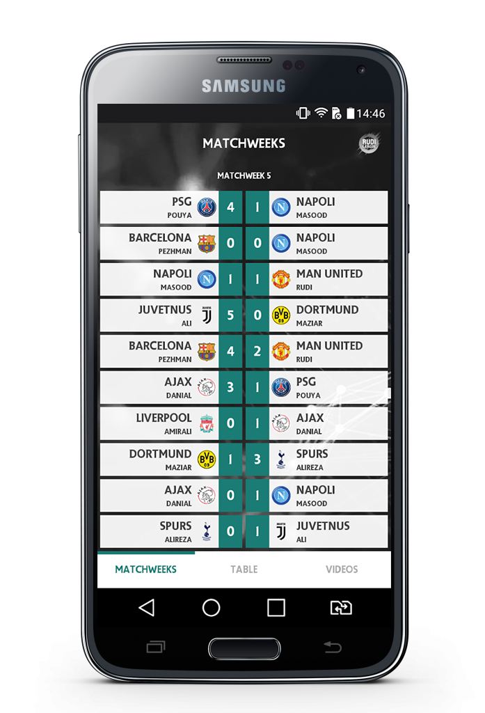 اسکرین شات 3 برنامه رودی لیگ