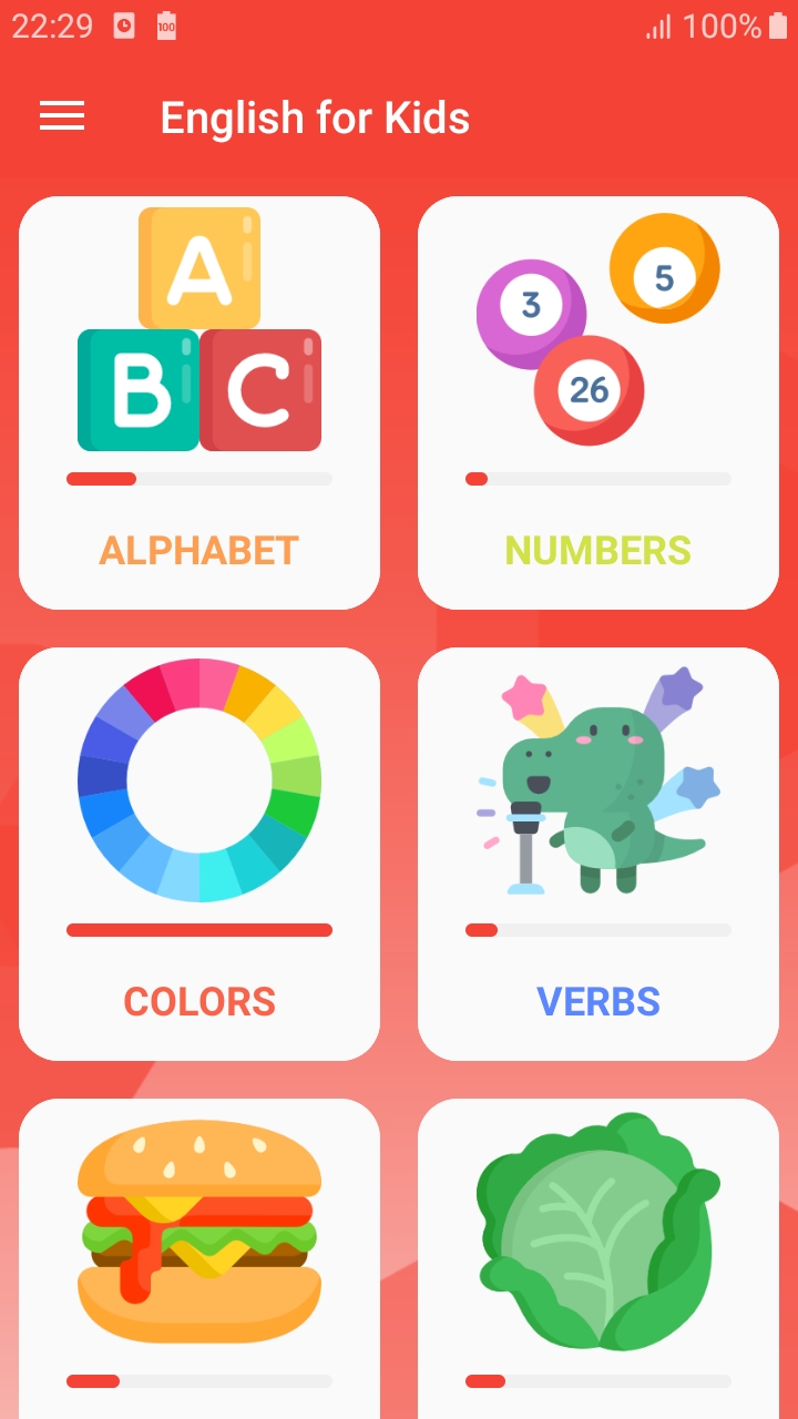 اسکرین شات 1 برنامه English for Kids - Awabe
