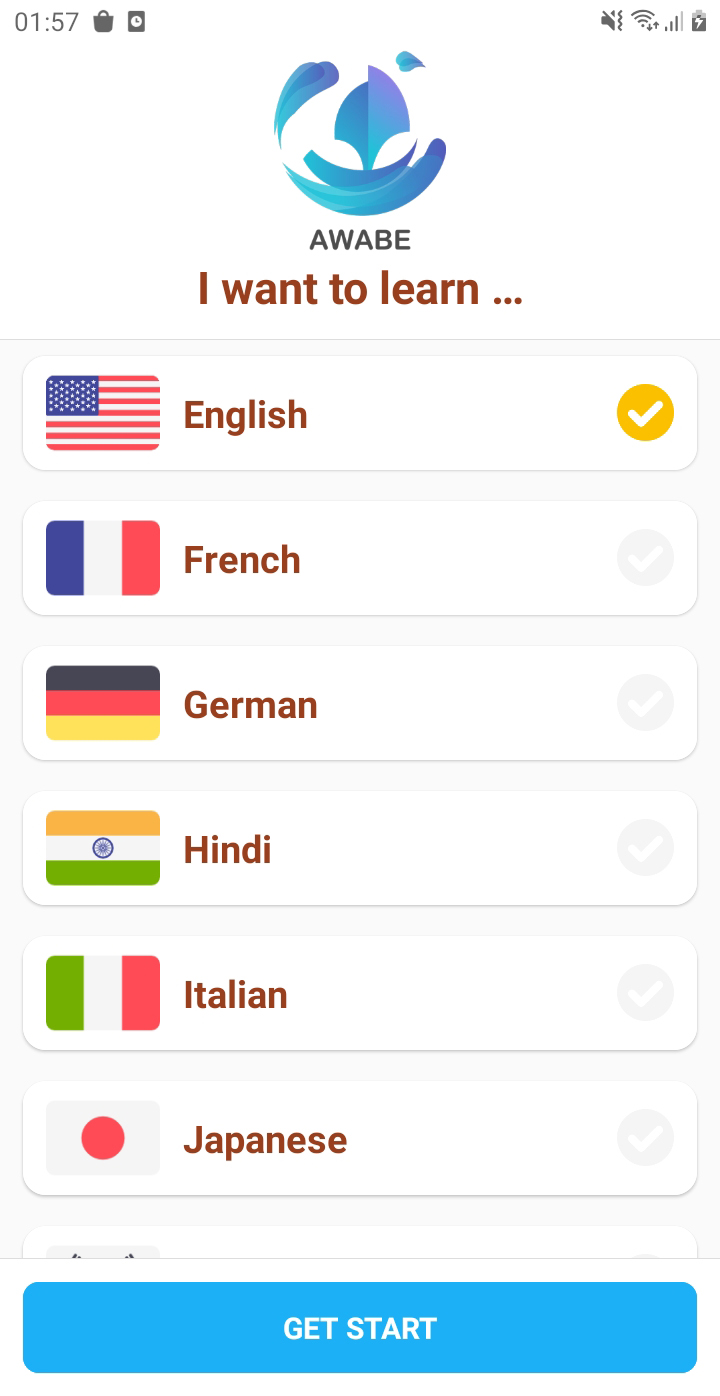 اسکرین شات 1 برنامه Learn Languages - Awabe