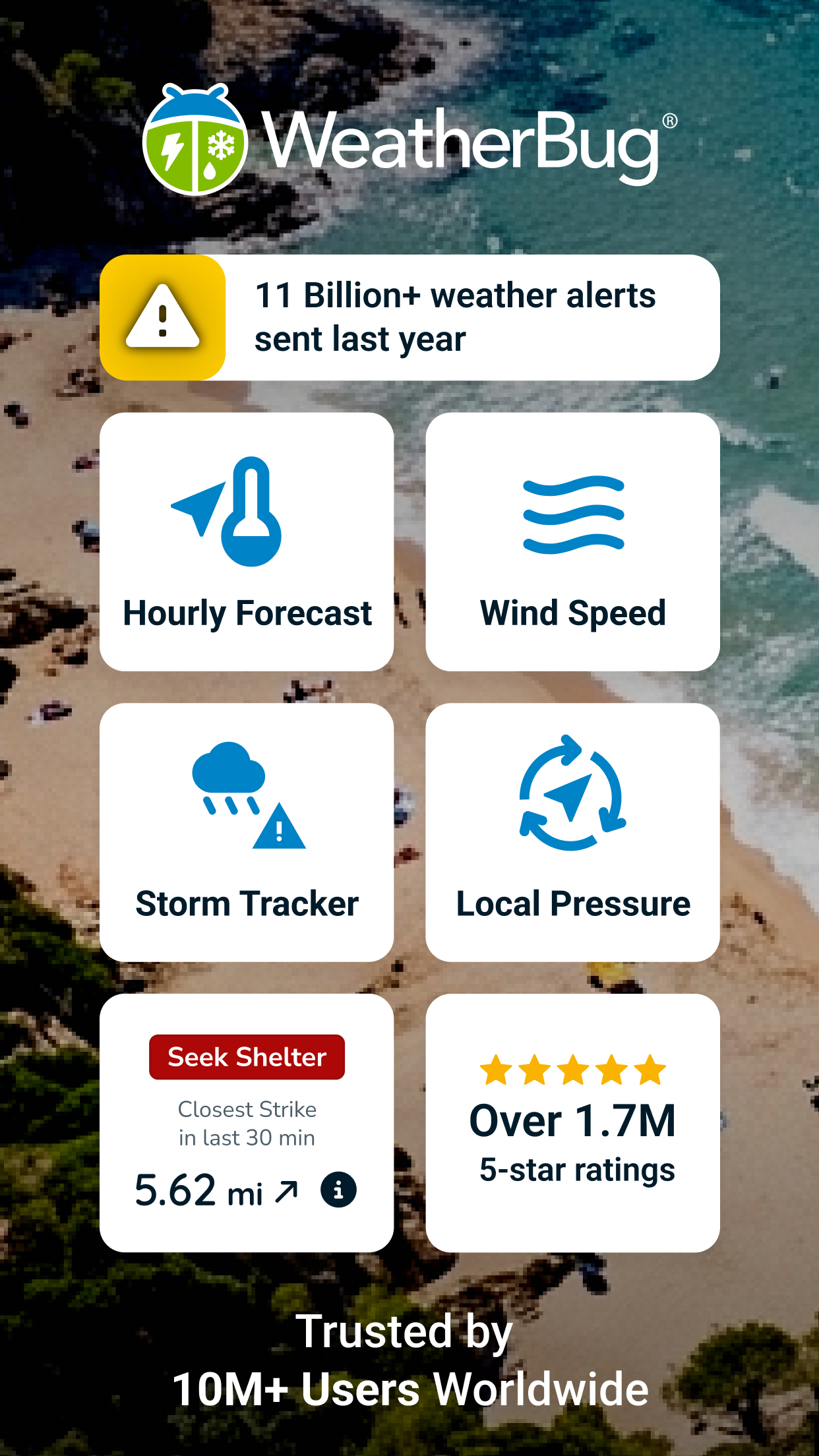 اسکرین شات 1 برنامه Weather Forecast by WeatherBug