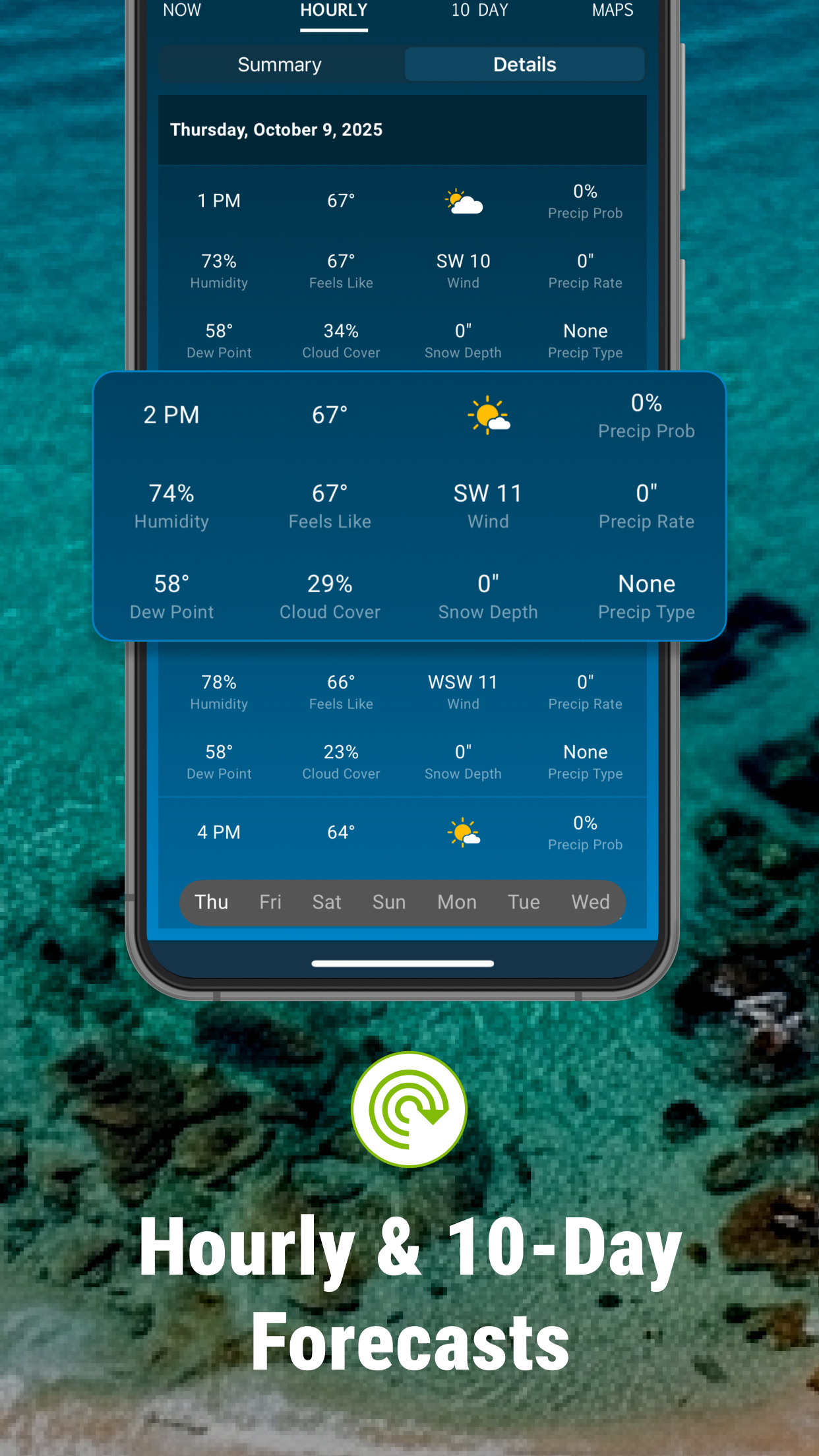 اسکرین شات 4 برنامه WeatherBug: Weather Forecast