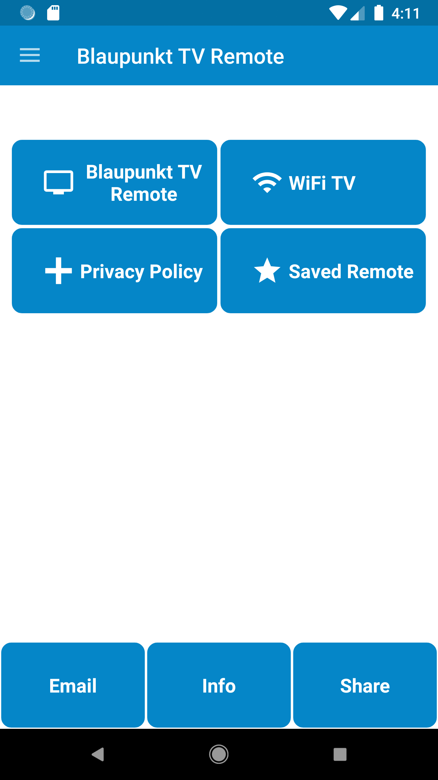 اسکرین شات 1 برنامه Blaupunkt TV Remote
