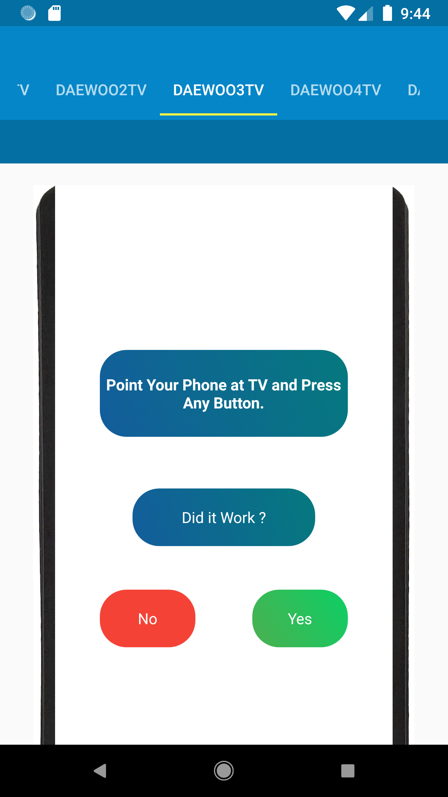 اسکرین شات 3 برنامه Daewoo TV Remote Control