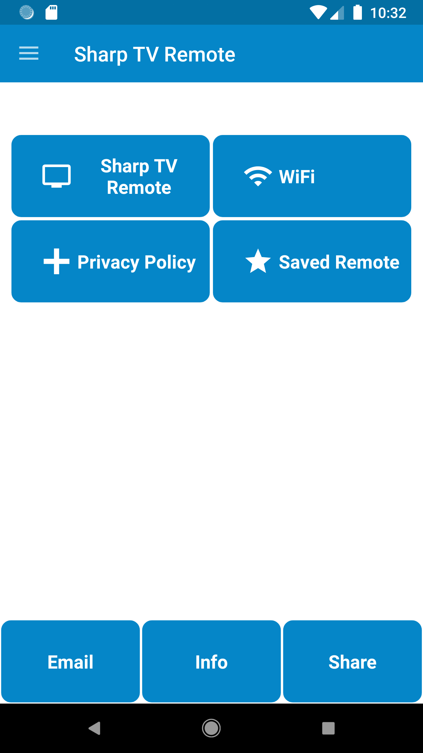 اسکرین شات 1 برنامه Sharp TV Remote Control