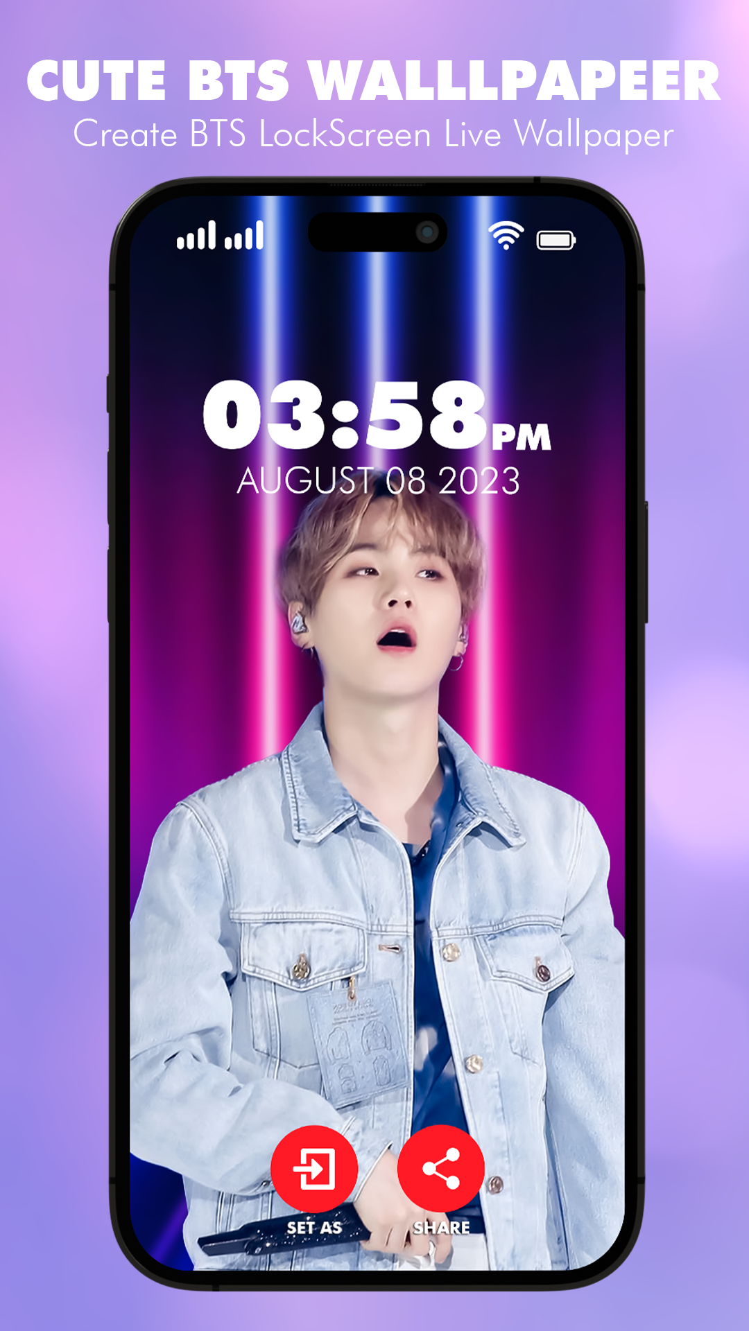 اسکرین شات 5 برنامه BTS Video live wallpaper Hd