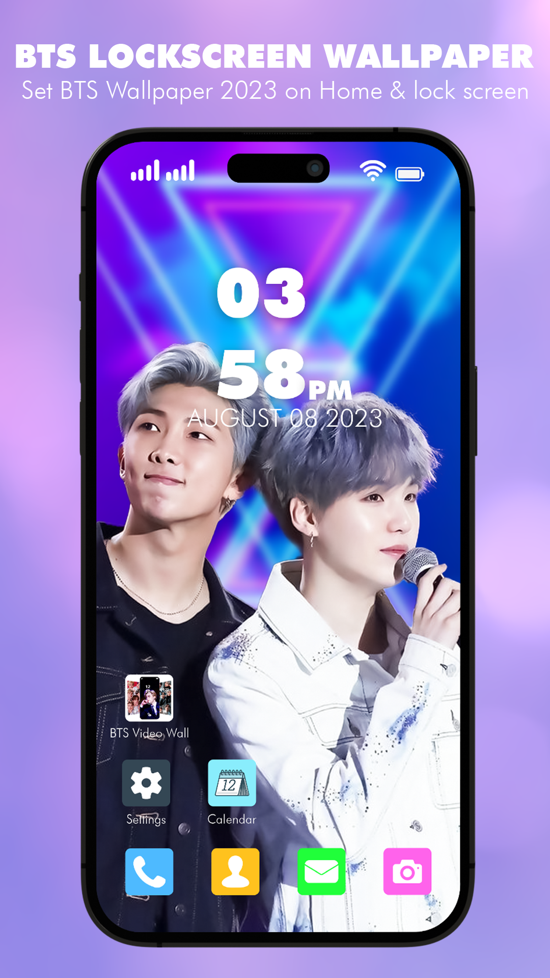 اسکرین شات 6 برنامه BTS Video live wallpaper Hd